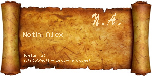 Noth Alex névjegykártya
